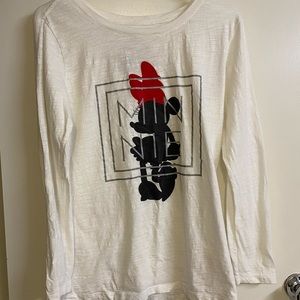 Long Sleeve Minnie Mouse T-Shirt, size M